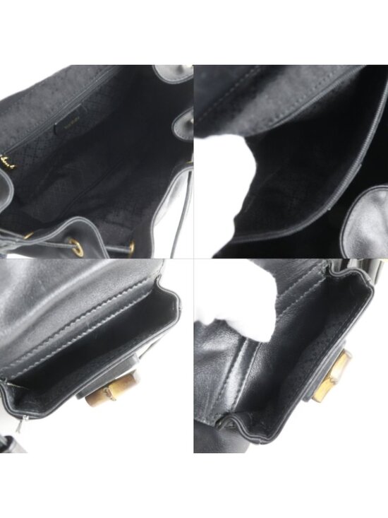 Gucci Bamboo 003 Leather Black Backpack main image 7